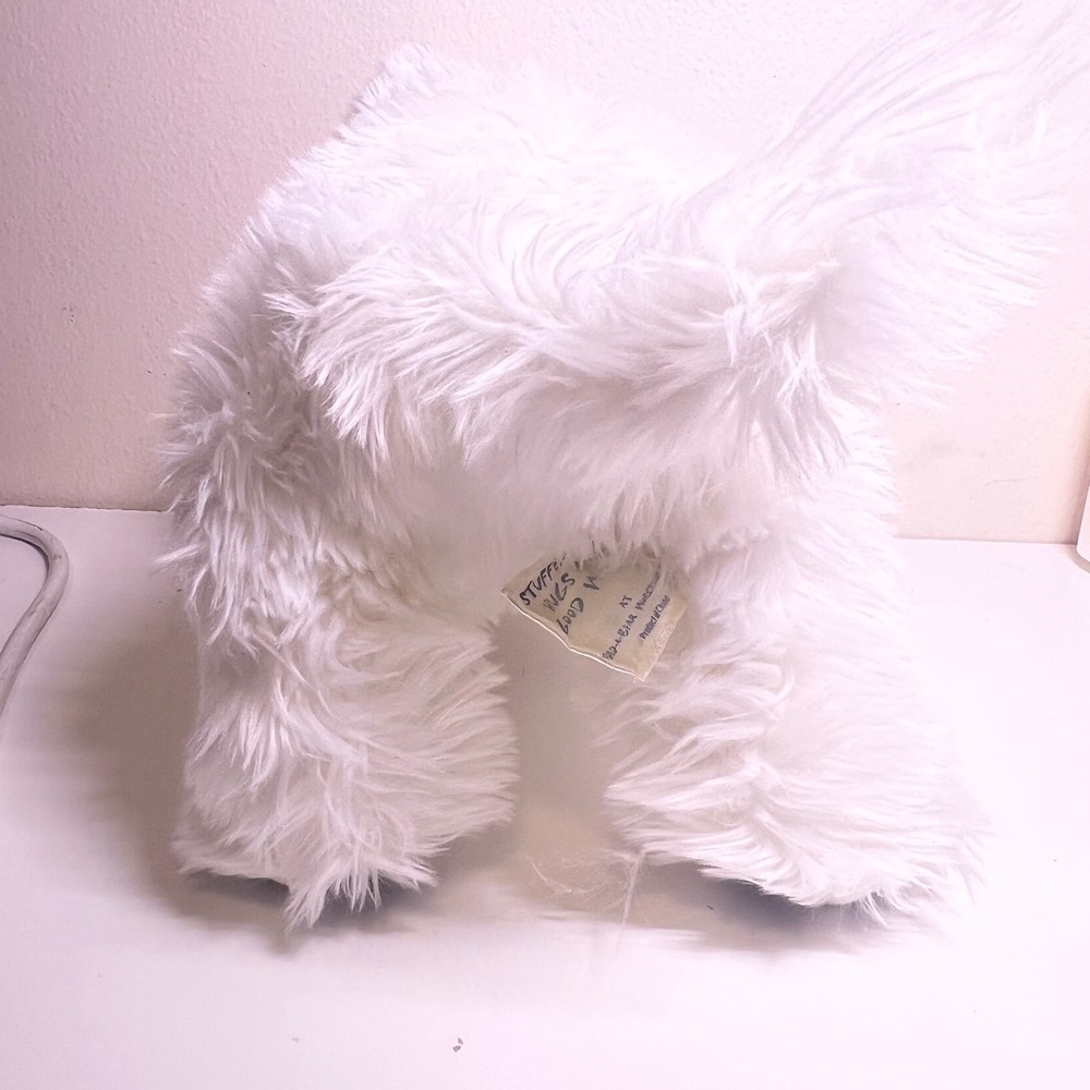 BAB Medium Westie Plush White Shaggy Highland Terrier Dog Stuffed Animal - Picture 3 of 13